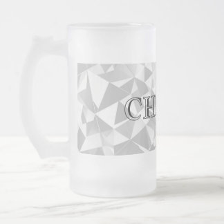 Taza De Cristal Esmerilado Beer Glass Mug