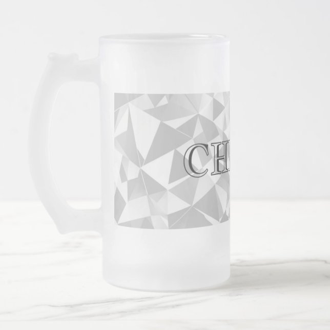 Taza De Cristal Esmerilado Beer Glass Mug (Izquierda)