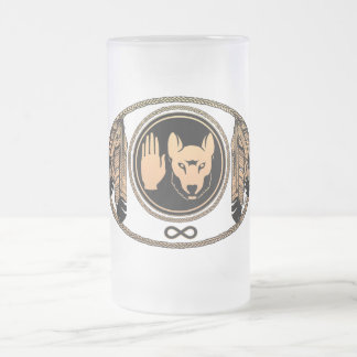 Taza De Cristal Esmerilado Beer Mug de las Primeras Naciones Wildlife Art Ste