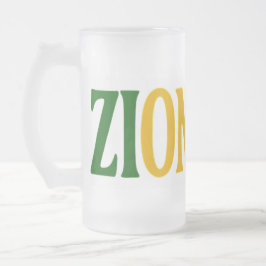 Taza De Cristal Esmerilado Beer mug in frosted glass