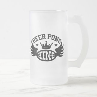 Taza De Cristal Esmerilado Beer Pong King