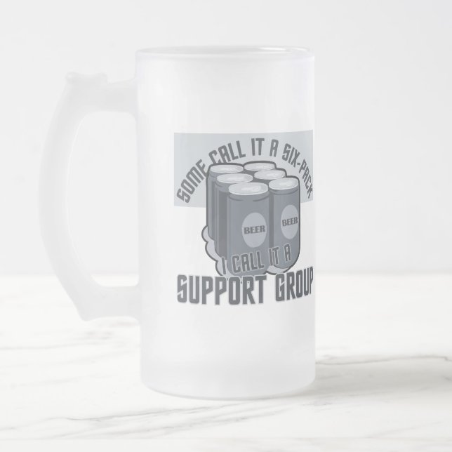 Taza De Cristal Esmerilado Beer Six Pack personalizado mugs (Izquierda)