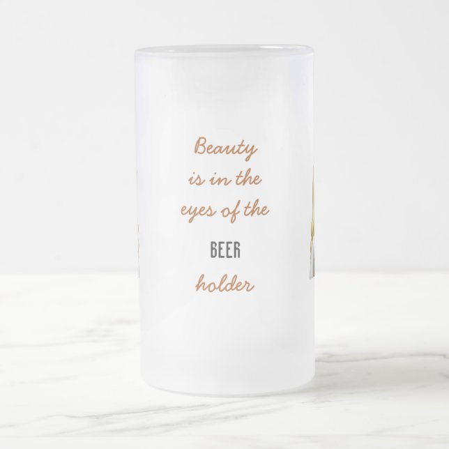 Taza De Cristal Esmerilado Beholder Beer Stein (Centro)