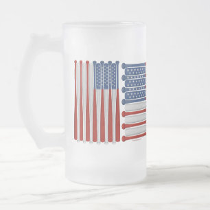 Taza De Cristal Esmerilado Béisbol América (EE.UU.) Cerveza de vidrio escarpa