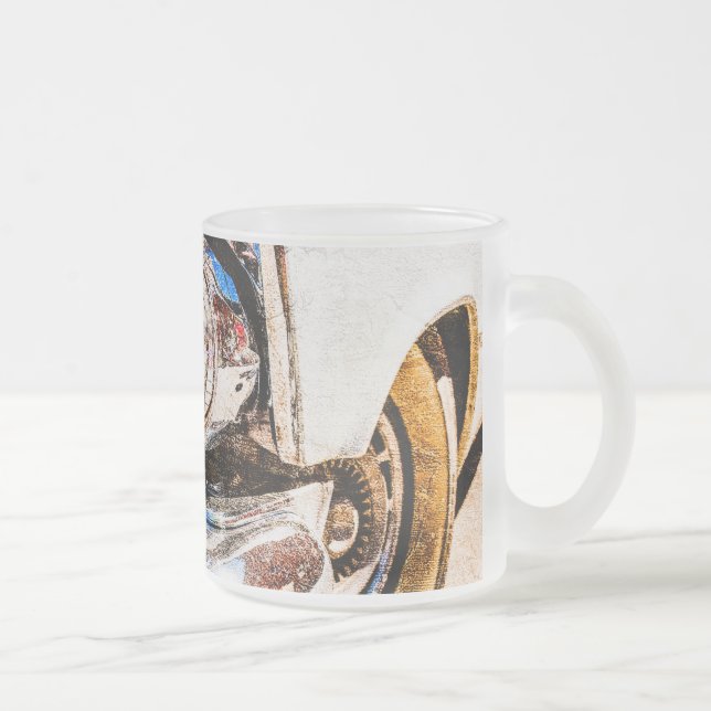 Taza De Cristal Esmerilado Belleza clásica del coche (Derecha)