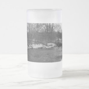 Taza De Cristal Esmerilado Belleza de nieve James River Grayscale Frost Glass