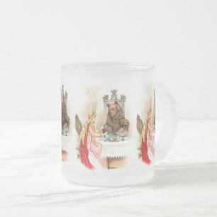 Taza De Cristal Esmerilado Belleza en rosa y la bestia 