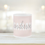 Taza De Cristal Esmerilado Belleza rosa pastel moderna Personalizada<br><div class="desc">Belleza rosa pastel moderna Personalizada</div>