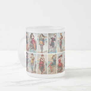 Taza De Cristal Esmerilado Bellezas de Surf de 1889