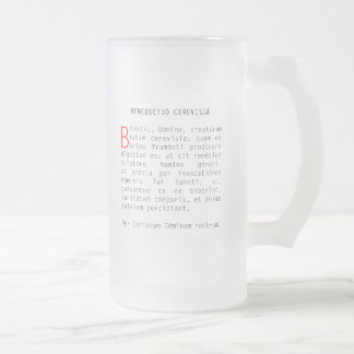 Taza De Cristal Esmerilado Bênção da cerveja