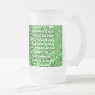 Taza De Cristal Esmerilado Bendición Boda irlandesa - Personalizada - Persona