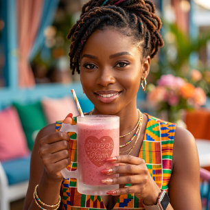 Taza De Cristal Esmerilado Beso Dulce