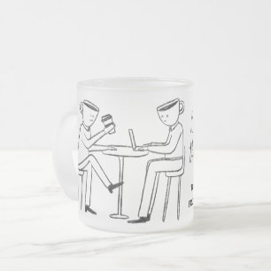 Taza De Cristal Esmerilado Better latte than never! white