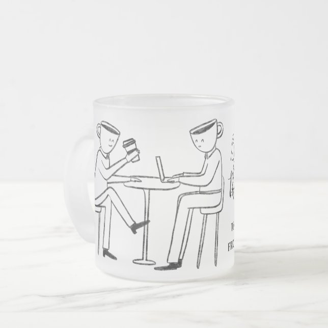 Taza De Cristal Esmerilado Better latte than never! white (Anverso izquierdo)