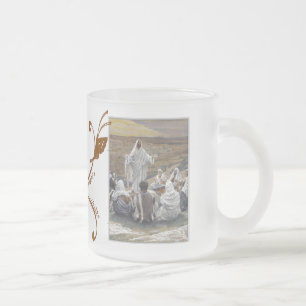 Taza De Cristal Esmerilado Biblia Jesús inspiracional Fe Esperanza Amor
