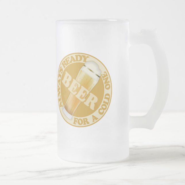 Taza De Cristal Esmerilado Bichos de nombres personalizados BEER (Derecha)