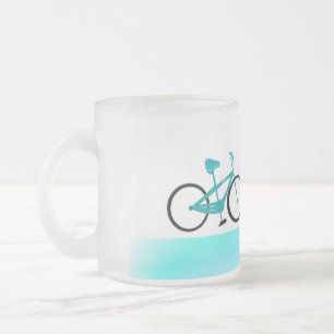 Taza De Cristal Esmerilado Bicicleta Acuática