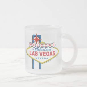 Taza De Cristal Esmerilado Bienvenido a Las Vegas