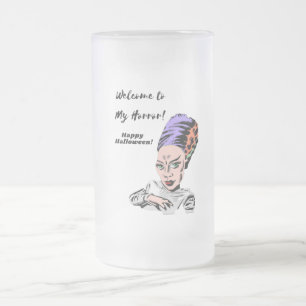 Taza De Cristal Esmerilado Bienvenido a mi Halloween de terror