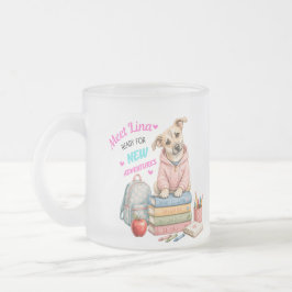Taza De Cristal Esmerilado ¡Bienvenidos a las Aventuras Escolares de Lina!