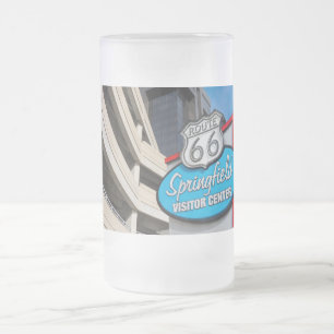 Taza De Cristal Esmerilado Bienvenidos A Springfield MO Frosted Glass Mug