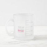 Taza De Cristal Esmerilado Big Label Mug personalizado de Science Lab Beaker<br><div class="desc">Por el amante de la ciencia en tu vida. Esta taza de 10 oz se hace para que parezca una pieza de vidrio de laboratorio, con graduaciones para un vaso de 250 ml de tamaño comparable. Incluso puede personalizarlo con sus iniciales o nombre, como lo haría en una configuración de...</div>