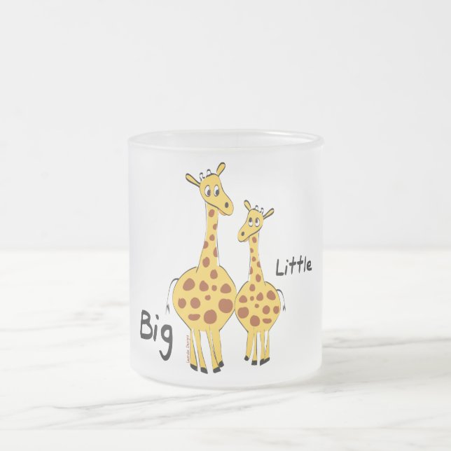 Taza De Cristal Esmerilado Big Little Giraffe (Centro)