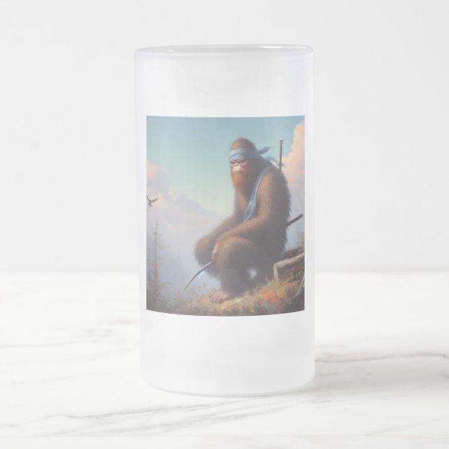 Taza De Cristal Esmerilado Bigfoot Ninja (Centro)