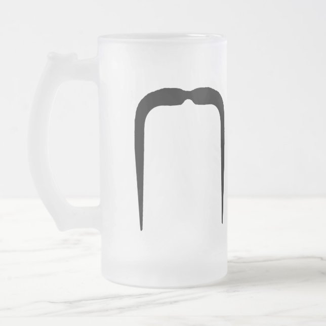Taza De Cristal Esmerilado Bigote del Manchu de Fu (Izquierda)