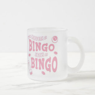 Taza De Cristal Esmerilado Bingo 2 Gift Mug