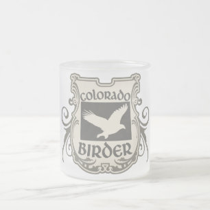 Taza De Cristal Esmerilado Birder de Colorado
