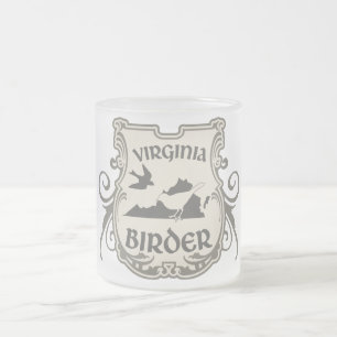 Taza De Cristal Esmerilado Birder de Virginia
