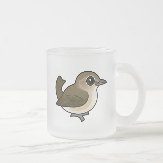 Taza De Cristal Esmerilado Birdorable Garden Warbler (Derecha)