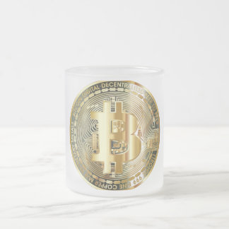 Taza De Cristal Esmerilado Bitcoin