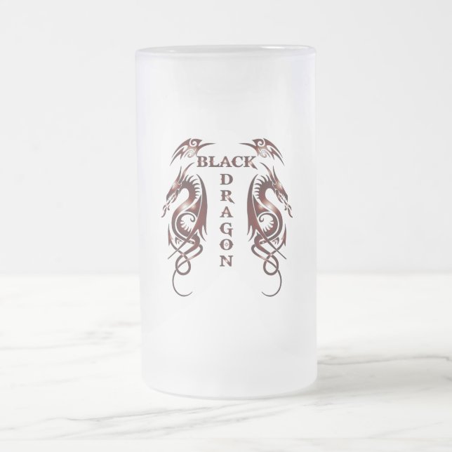 Taza De Cristal Esmerilado Black Dragon Beer Glass (Centro)