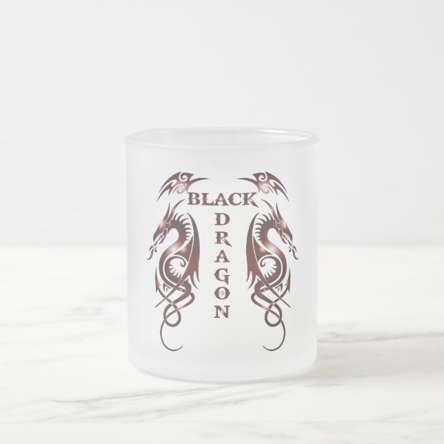 Taza De Cristal Esmerilado Black Dragon Glass Mug (Centro)