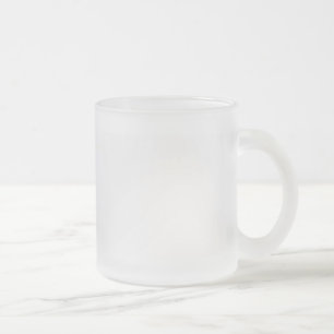 Taza De Cristal Esmerilado Blanco