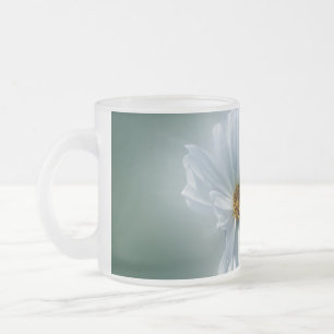 Taza De Cristal Esmerilado blanco brillante