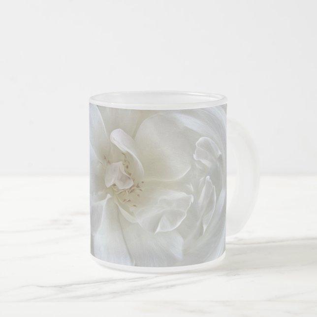 Taza De Cristal Esmerilado Blanco marfil (Anverso derecho)