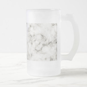 Taza De Cristal Esmerilado blanco-mármol