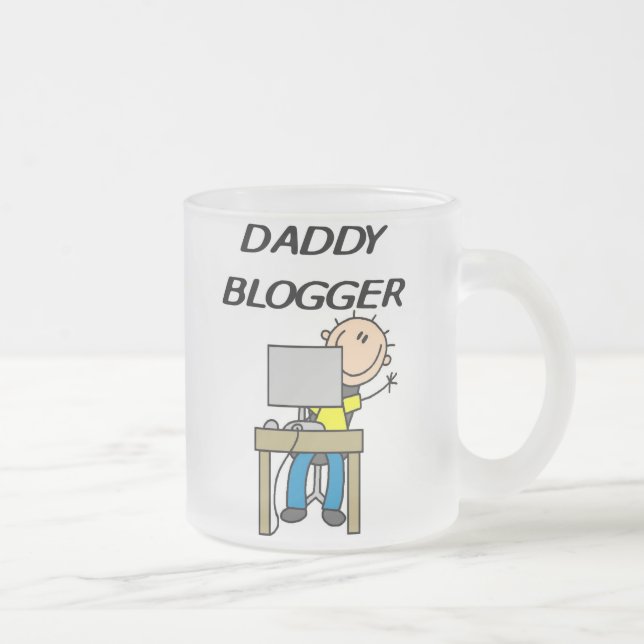 Taza De Cristal Esmerilado Blogger del papá (Derecha)