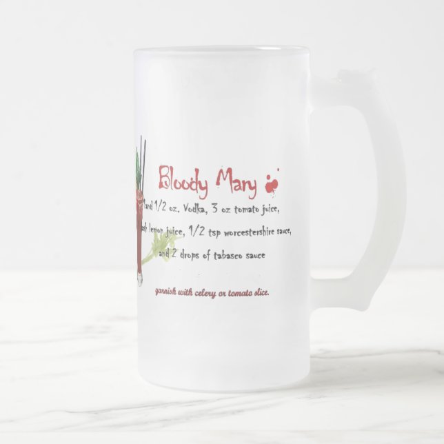 Taza De Cristal Esmerilado Bloody mary (Derecha)