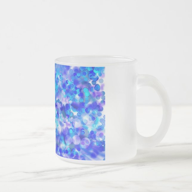 Taza De Cristal Esmerilado Blue Bokeh 92015 Mug (Derecha)