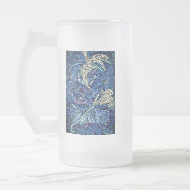 Taza De Cristal Esmerilado Blue cake (Izquierda)