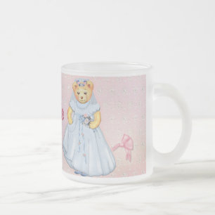 Taza De Cristal Esmerilado Boda de Oso de Teddy - Personalizar