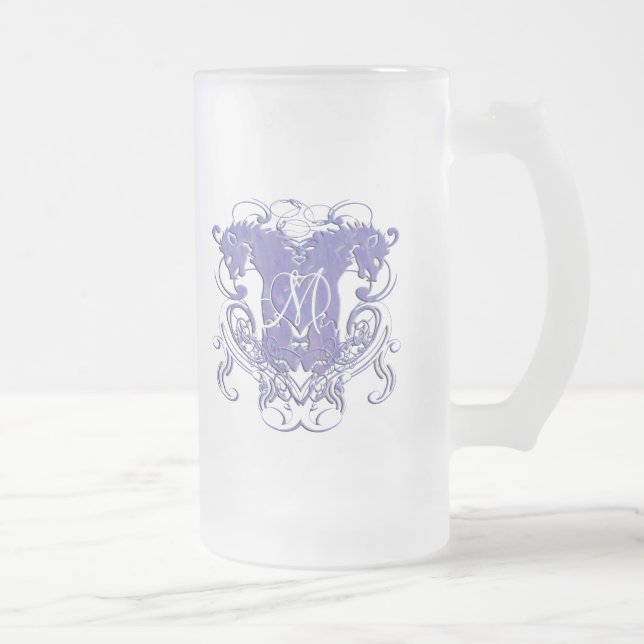 Taza De Cristal Esmerilado Boda del Renacimiento de Lion Rampant (Derecha)