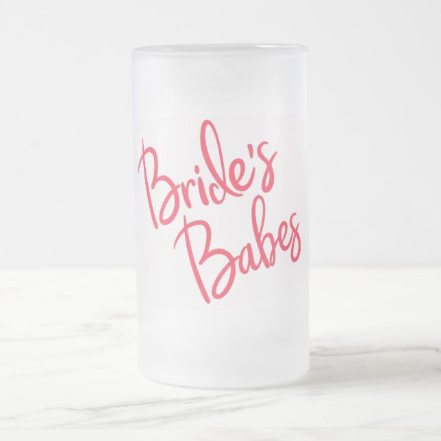 Taza De Cristal Esmerilado Boda Novias Babes (Centro)