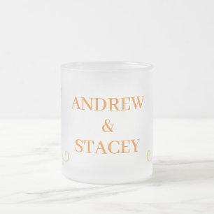 Taza De Cristal Esmerilado Boda otoño Andrew y Stacey Coffee Mug