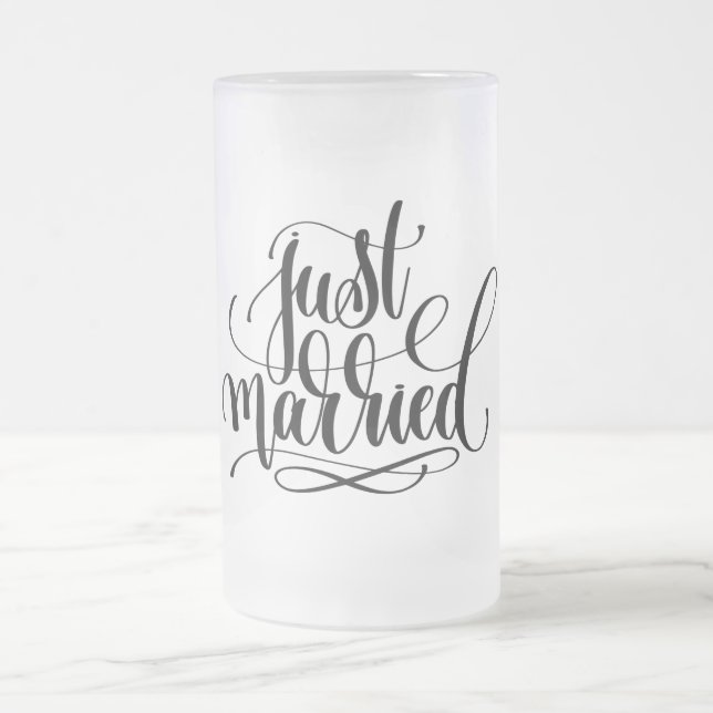 Taza De Cristal Esmerilado Boda recién casada Rata Cerveza de Vidrio (Centro)