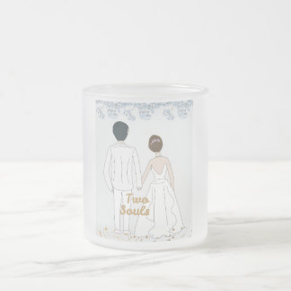 Taza De Cristal Esmerilado Boda Tow Sole